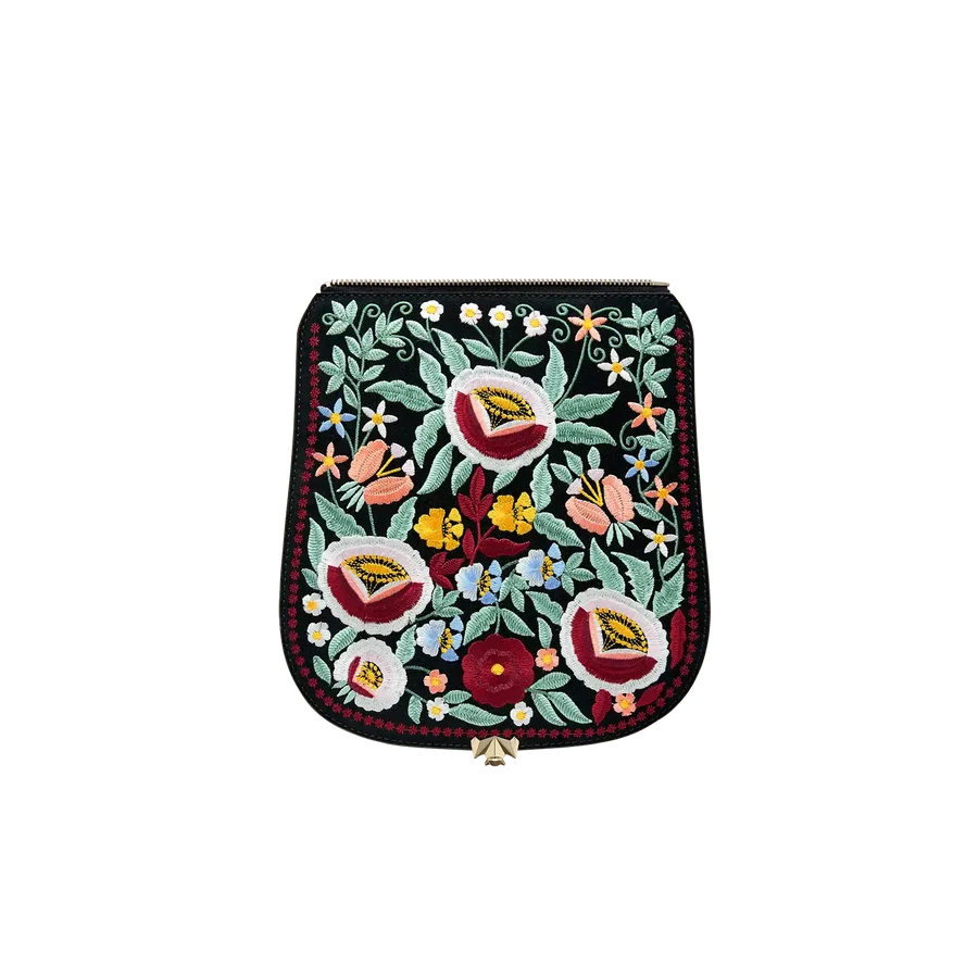 Wechselklappe - So Romantic - Blumen schwarz